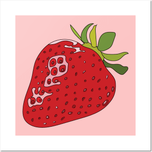 Cute Strawberry vintage 90s Posters and Art